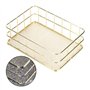 BuyWeek Panier de Rangement, Organisateur de Rangement de Bureau en Treillis métallique Durable Multifonction doré pour Un Usage