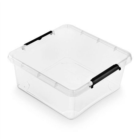 moxom SimpleStore Boite Rangement Carré ca. 18 l - Boite De Rangement Plastique 39 x 39 x 16