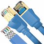 Retoo Cat 7 Câble Ethernet 5m, Snowkids Haute Vitesse Réseau 1Gbit/s Plat Nylon Patch Câble STP LAN Câble Ethernet RJ45 Compatib