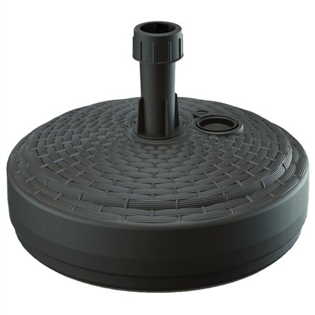 Base de parasol polyethylene 10 kg 39 x 39 x 13 cm en chocolat