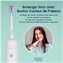 ZENT SoniQ+ Brosse à dents sonique 2en1 avec mouvement rotatif à 60°, 5 modes de fonctionnement, pour dents sensibles, Haute éta