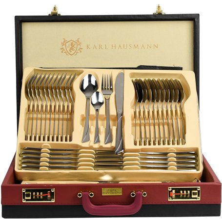KARL HAUSMANN Set Couverts de Table Inox pour 12 Personnes 72 Pièces - Couvert de Table - Menagere 72 Pieces - Service Couvert 1