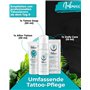 Inkness Kit de soin de tatouage basique - Pour tatouage frais - Crème après-tatouage 30 ml, savon de tatouage 50 ml et Daily Car