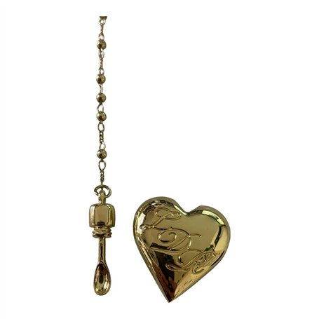 LDR Lana Rey Collier avec pendentif en forme de cœur serpent et cuillère 50 cm Plaqué or