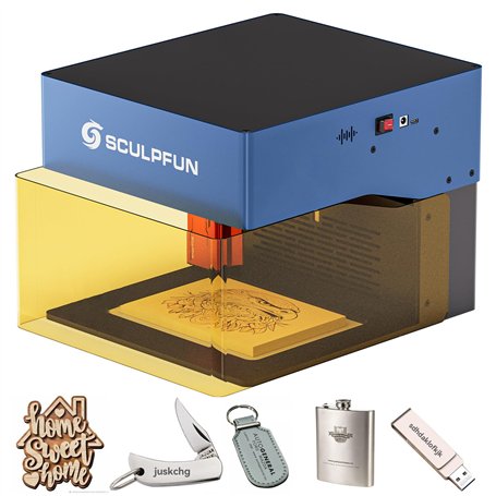 SCULPFUN iCube Pro Max 10 W Mini machine de gravure laser avec filtre