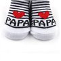 Distinct® Chaussettes en coton pour bébé chaussettes mignonnes J'aime MaMan + j'aime PaPa Chaussettes en coton pour nouveau-nés 