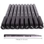 GXR Stylos Noir à Pointe Fine, Lot de 9 Stylos Feutre Noir à Pointe Fine Feutre Fine avec Pinceau, Multiples Tailles pour Croqui