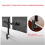 Fleximounts D1D Support de Bureau pour 2 Écrans LCD de 10"-27" (25cm-68cm), Clamp Équipé, Charge Max 10kg par Moniteur