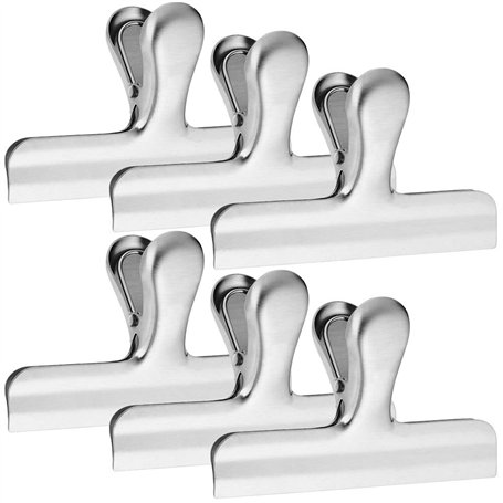 YuCool Lot de 6 pinces à frites en acier inoxydable