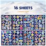 BETESSIN 266Pcs (16 Feuilles) Autocollants Stickers Gommettes Espace pour Enfant Autocollant Récompense Décoration pour l'Artisa