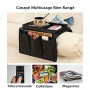 QCHOMEE Organisateur de Canape Support Accoudoir Canapé Plateau Sac de Rangement Stockage Suspendu Accoudoir à Poches Organisate