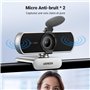 UGREEN Webcam Full HD 1080P 30FPS Caméra USB PC Mise au Point Fixe Deux Micro 360 Degrés Rotation Plug Play Windows MacOS Linux 
