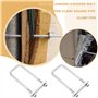 Create idea 2 Sets Kits de Boulons en U Boulons en U Carrés en Fer Galvanisé avec Plaque de Cadre d'écrous M10 pour Applications