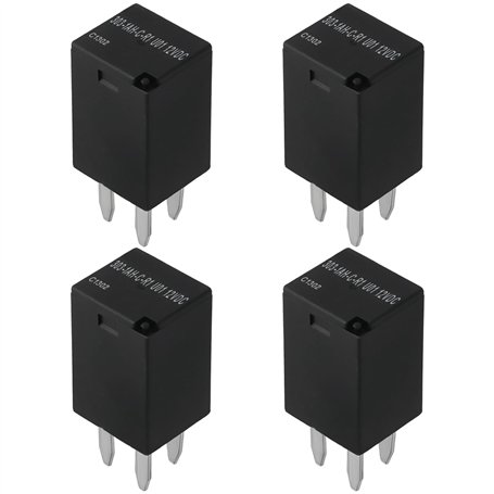The Lord of the Tools 4pcs Relais Automobiles à 4 Broches 303-1AH-C-R1-U01-12VDC 12 V 20 A SPST Micro Relais pour l'électronique