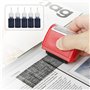 Vicloon Recharges Pour Tampon Rouleau, 5PCS Recharge D'encre,10ml Encre à Tampon Encreur Pour Sceau de Bureau de Protection Cont