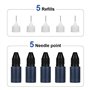 Vicloon Recharges Pour Tampon Rouleau, 5PCS Recharge D'encre,10ml Encre à Tampon Encreur Pour Sceau de Bureau de Protection Cont