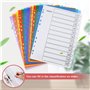 Create idea Lot de 10 intercalaires A4 extra larges multicolores 11 trous en polypropylène renforcé avec onglets de couleur pour