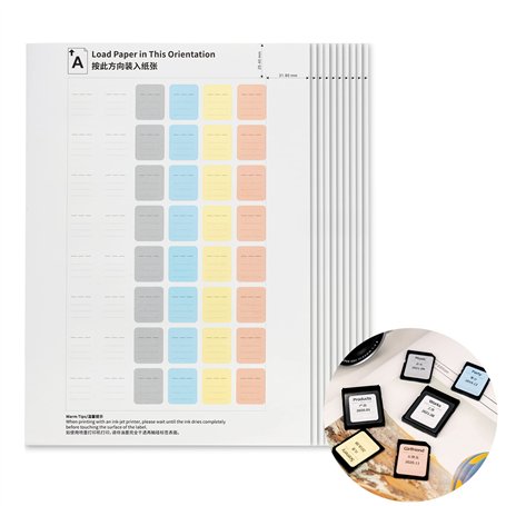 JJC Lot de 480 étiquettes autocollantes imprimables pour impression laser à jet d'encre et écriture manuscrite