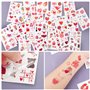 20 Feuilles Tatouages Temporaires Saint-Valentin Autocollants de Peau Adhésifs Faux Tatouage Transfert à l'eau Durable pour Fête