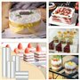 AiQInu Rodoide Transparent Patisserie 4 Rouleaux, Rhodoid patisserie 6cm/8cm/10cm/15cmx10m, Rhodoïde Feuille, Patisserie Film Bo