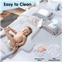 Romon Matelas a Langer Bebe, Tapis de Change BéBé Sac à langer Baby de Voyage Portable et Imperméable, Pliable Couche Diaper Cha