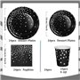 Nkaiso Anniversaire Vaisselle de fete 120 Pièces Noir et Argent Party Assiette Anniversaire Set Comprendre Assiette Jetables Pap