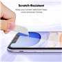 UNBREAKcable Lot de 2 protections d'écran en verre trempé incassable pour iPhone 11/iPhone XR [cadre d'installation facile] [dur
