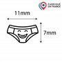 Tampon slip rigolo | 11mm | Cachet encreur culotte avec sourire | Humour | Funny underpants ink stamp