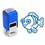 Tampon poisson rigolo | 11mm | Cachet encreur carte de fidélité | Funny Fish ink stamp