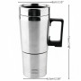 350ML + 150ml en Acier Inoxydable Voiture Bouilloire Électrique Thé Thermos Tasse d'eau Chauffage 12V