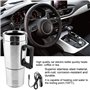 Dingln Thermo Electrique,350ML + 150ml en Acier Inoxydable Voiture Bouilloire Électrique Thé Thermos Tasse d'eau Chauffage 12V
