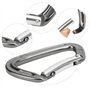 Mousqueton de Camping, Boucle en Forme de D, Ajustement serré en Aluminium, de 2000 kg Multifonction pour l'escalade pour Les Lo