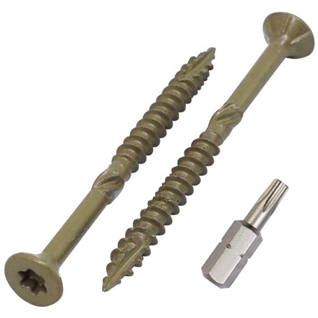 Lot de 300 vis de finition anti-corrosion avec tête fraisée/Torx