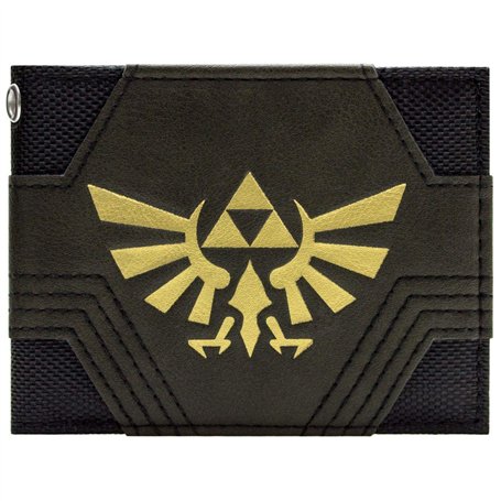 Nintendo Legend of Zelda Textured Golden Triforce Portefeuille Bi-Fold Porte-Carte d'Identité & Porte-Carte