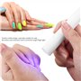 LED Stylo Manucure Portable Photothérapie Sèche-Ongles UV Lumière Blanc Seul Doigt