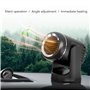 Dégivreur de Pare-Brise de Voiture Portable 12 V 200 W avec Base Rotative à 360 Degrés