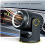 Heayzoki Chauffage de Voiture, Dégivreur de Pare-Brise de Voiture Portable 12 V 200 W avec Base Rotative à 360 Degrés, Dégivrage