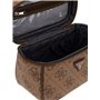 GUESS Toiletry Train Case Latte Logo/Brown
