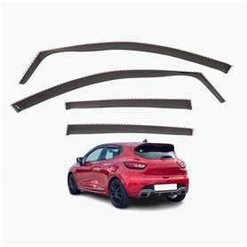 Lot de 4 déflecteurs d'air compatibles avec Renault Clio MK4 5 portes Hatchback 2013 2014 2015 2016 2017 2018 2019