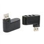 Répartiteur de Ports USB, 3 Ports USB 2.0 Expander Splitter Station d'accueil 180 Degrés Rotatif Hub D'extension USB Hub pour Wi