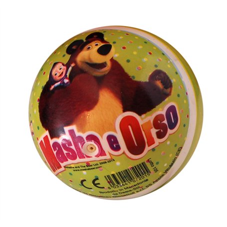 Cucuba Ballon en caoutchouc à eau volley handball water-polo d'entraînement ou match diamètre 11 cm (Masha et ours) pour enfants