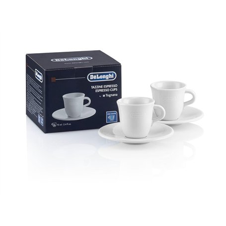 De'Longhi DLSC308 Lot de 2 tasses en porcelaine céramique