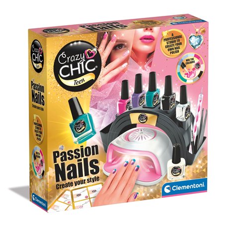 Clementoni - Crazy Chic - Coffret Ongles Passion - Machine à Manucure