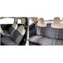 CORA Ensemble Complet Housses de siège personnalisées Fiat 500 07> écossais Gris