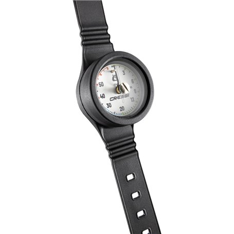 CRESSI Wristband Depht Gauge White Metric Profondimètre Analogique Durable au Poignet Unisex-Adult