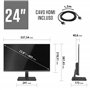 ATLANTIS Moniteur 24 pouces, écran 24" VA 120Hz, Full HD 1920x1080, VGA HDMI, multimédia, FreeSync, sortie audio/casque, inclin,
