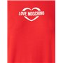 Love Moschino Sweat-Shirt à Manches Longues Coupe Droite Maillot de survêtement, Rouge, 44 Femme