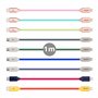 USB-A + USB-C 20W Charger with Type-C Cable 1m | Fast Charge 3A | Soft Silicone | CE Certified | Safe & Compatible with iPhone,
