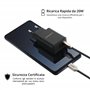 USB-A + USB-C 20W Charger with Type-C Cable 1m | Fast Charge 3A | Soft Silicone | CE Certified | Safe & Compatible with iPhone,
