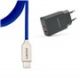 USB-A + USB-C 20W Charger with Type-C Cable 1m | Fast Charge 3A | Soft Silicone | CE Certified | Safe & Compatible with iPhone,